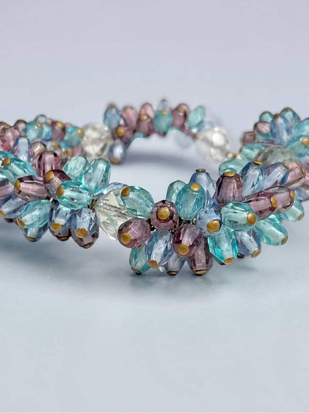 🌺Artisan Vintage Glass Ombre Bracelet-OOAK